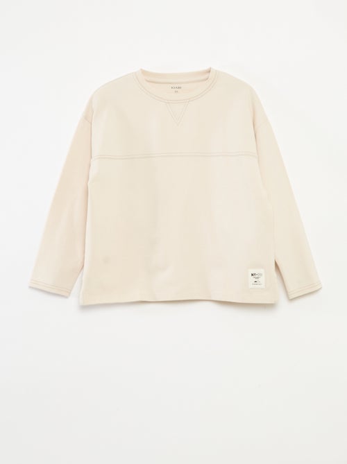 Camiseta de manga larga con cuello redondo - Kiabi