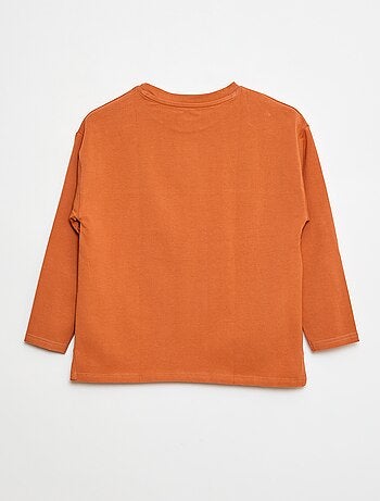 Camiseta de manga larga con cuello redondo