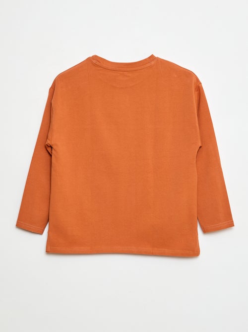 Camiseta de manga larga con cuello redondo - Kiabi