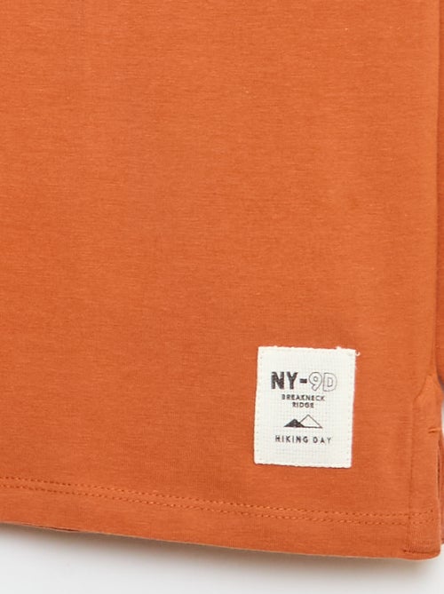 Camiseta de manga larga con cuello redondo - Kiabi