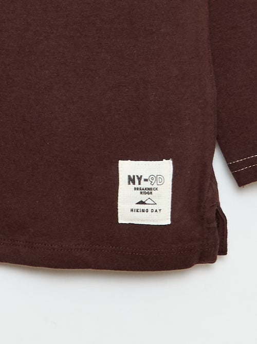 Camiseta de manga larga con cuello redondo - Kiabi