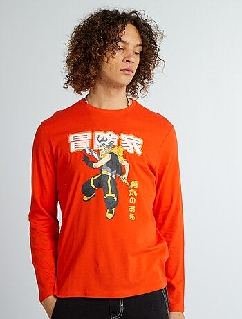Camiseta de manga larga con cuello redondo - Kiabi