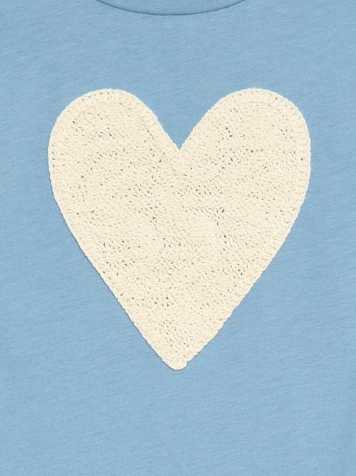 Camiseta de manga larga con diseño bordado en la parte delantera - Kiabi