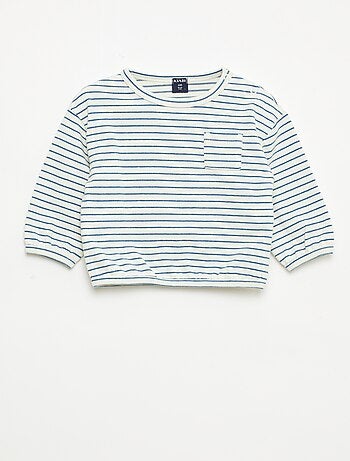 Camiseta de manga larga con estampado de rayas