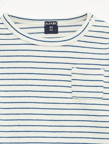 Camiseta de manga larga con estampado de rayas