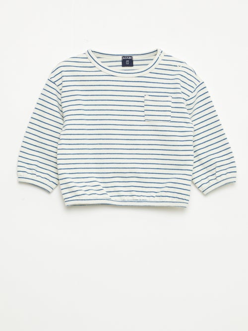 Camiseta de manga larga con diseño de rayas - Kiabi