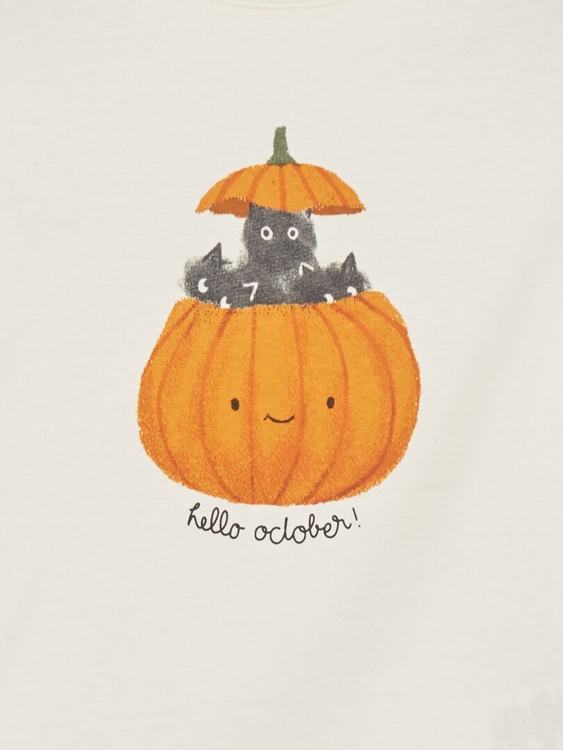 Camiseta de manga larga con estampado - Halloween W_CALABAZA - Kiabi