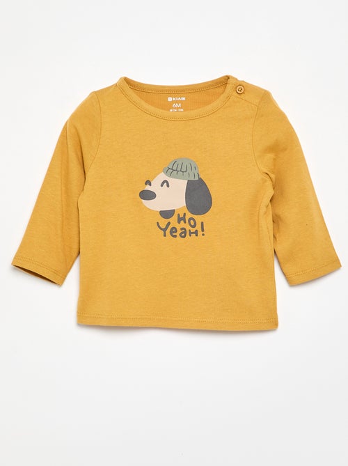 Camiseta de manga larga con estampado - Kiabi Camiseta de manga larga con estampado - Kiabi