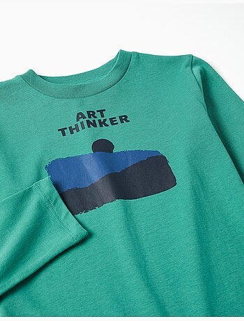 Camiseta de manga larga con estampado Art Thinker