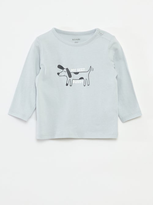 Camiseta de manga larga con estampado - Kiabi Camiseta de manga larga con estampado - Kiabi