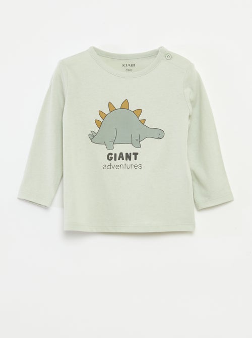 Camiseta de manga larga con estampado - Kiabi Camiseta de manga larga con estampado - Kiabi