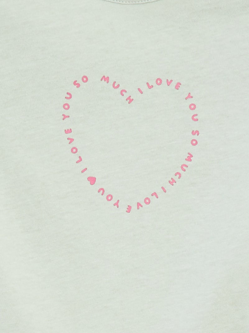 Camiseta de manga larga con estampado Azul - Kiabi