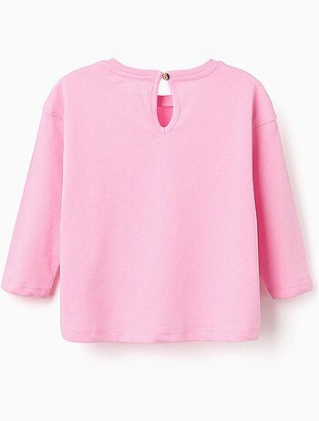 Camiseta de manga larga con estampado en relieve