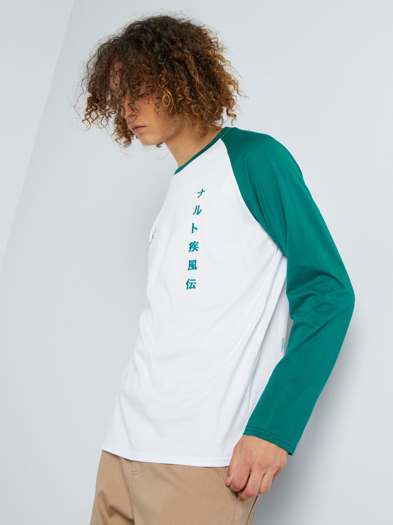 Camiseta de manga larga con estampado BLANCO - Kiabi