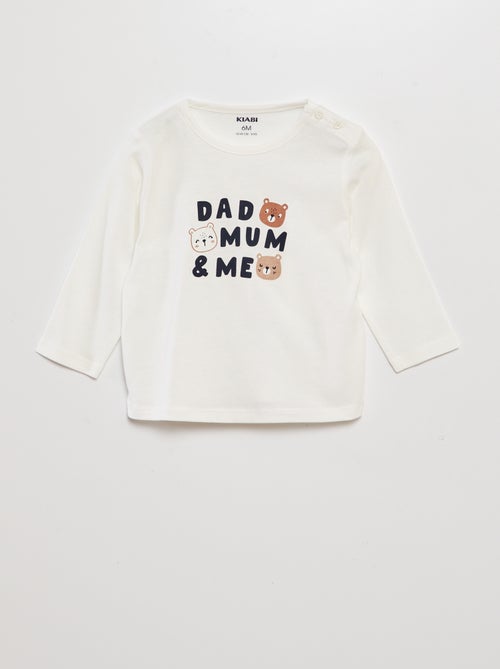 Camiseta de manga larga con estampado - Kiabi