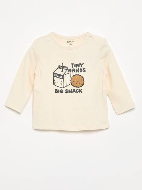 Camiseta de manga larga con estampado - Kiabi