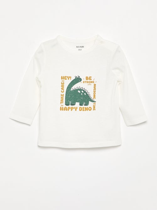 Camiseta de manga larga con estampado - Kiabi Camiseta de manga larga con estampado - Kiabi