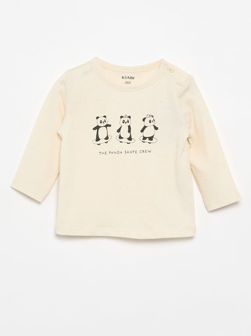 Camiseta de manga larga con estampado - Kiabi Camiseta de manga larga con estampado - Kiabi