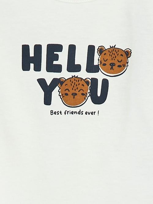 Camiseta de manga larga con estampado - Kiabi