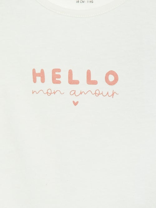 Camiseta de manga larga con estampado - Kiabi