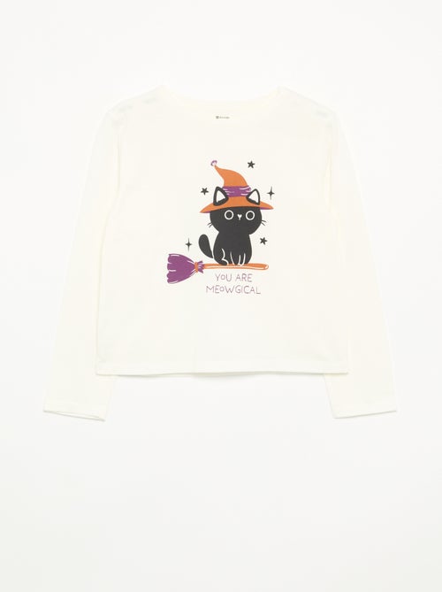 Camiseta de manga larga con estampado - Kiabi