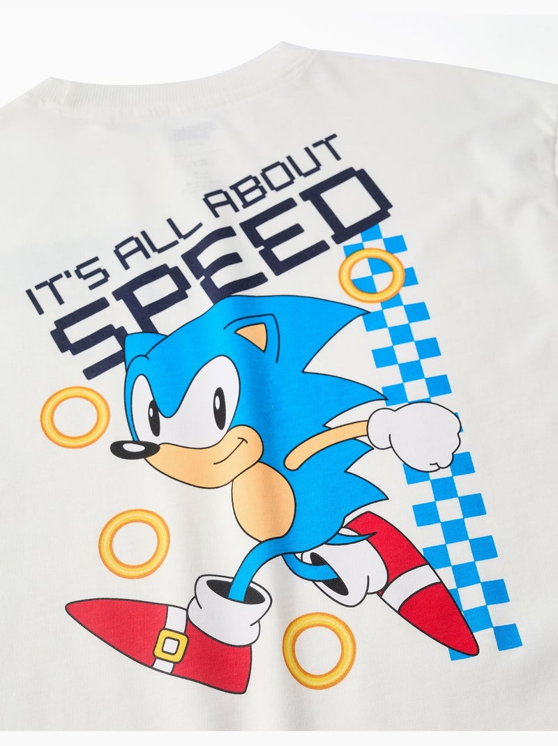 Camiseta de Manga Larga con Estampado Blanco - Kiabi