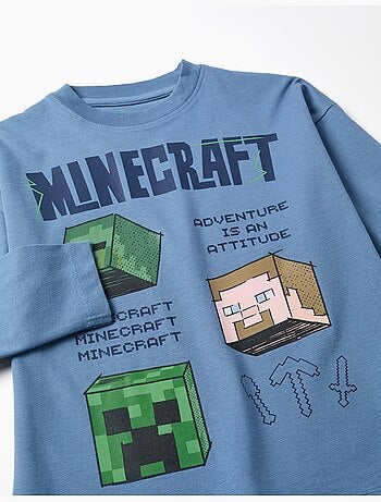 Camiseta de manga larga con estampado de Minecraft