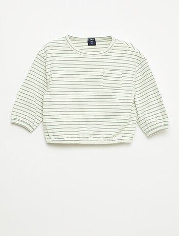 Camiseta de manga larga con estampado de rayas