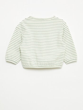 Camiseta de manga larga con estampado de rayas