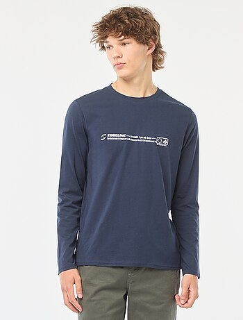 Camiseta de manga larga con estampado delantero