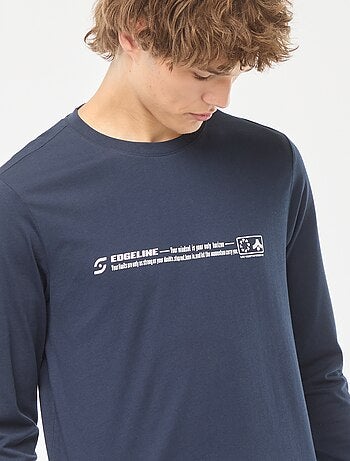 Camiseta de manga larga con estampado delantero