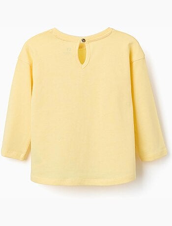 Camiseta de manga larga con estampado en relieve