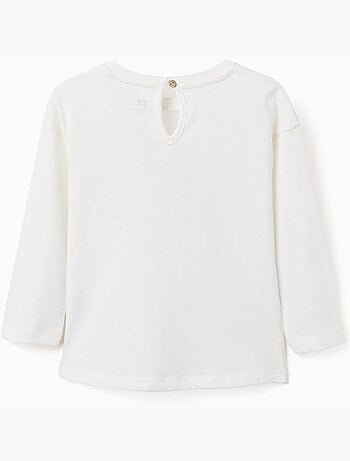 Camiseta de manga larga con estampado en relieve