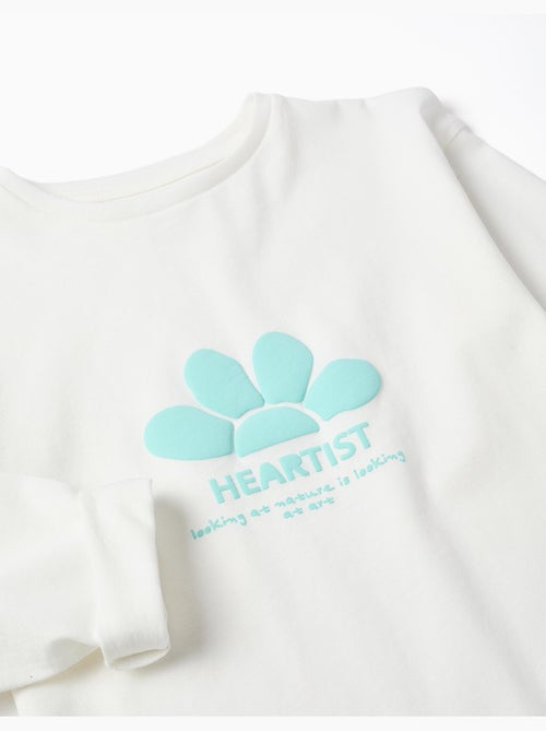 Camiseta de manga larga con estampado en relieve - Kiabi