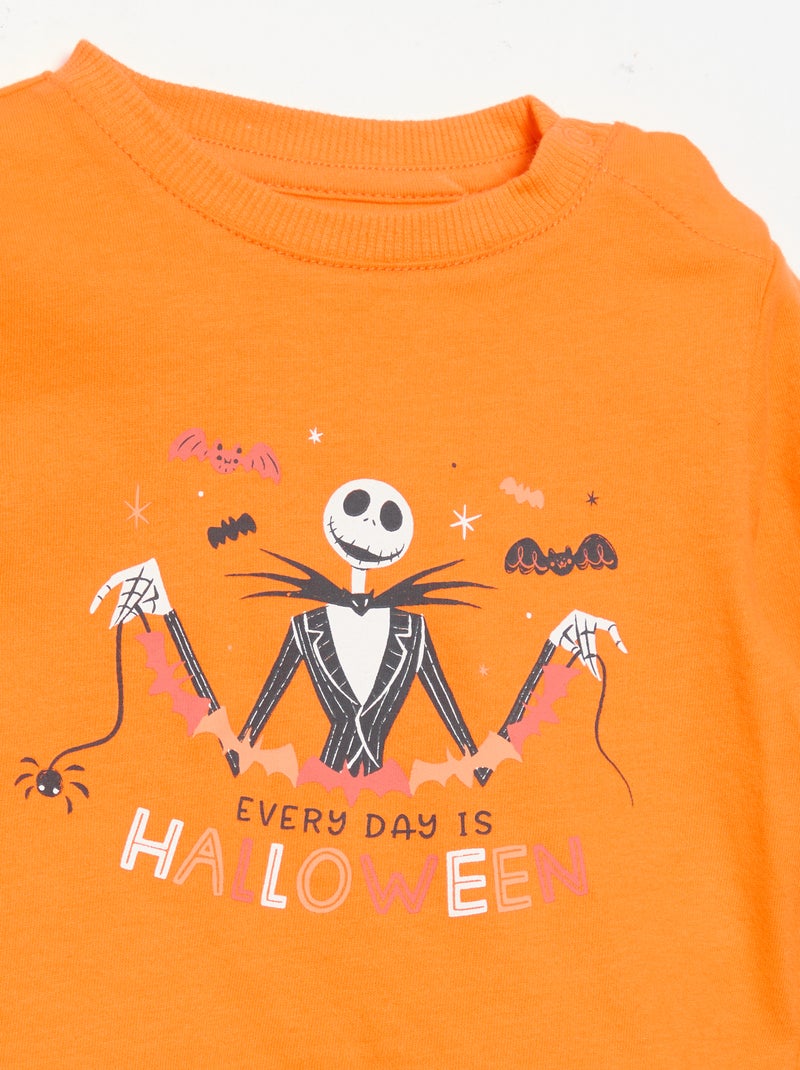 Camiseta de manga larga con estampado 'Halloween' Naranja - Kiabi