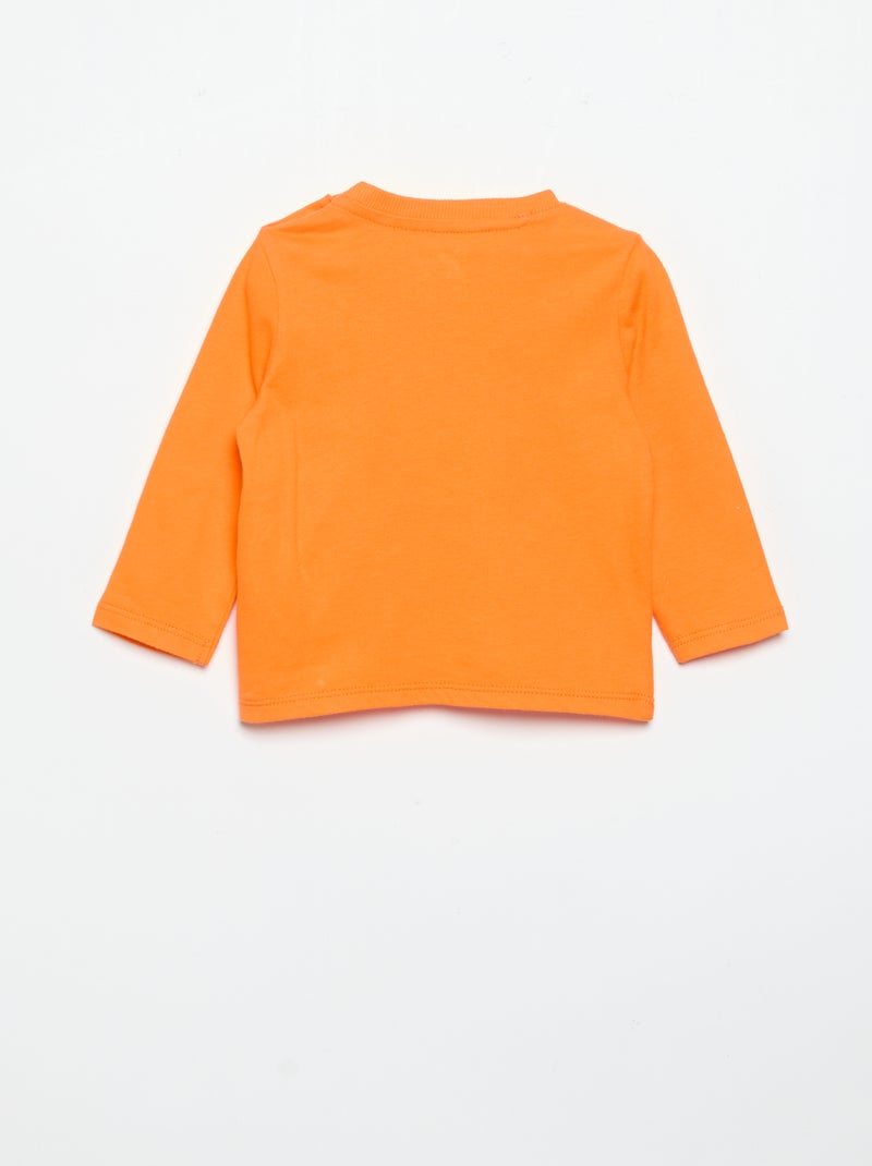 Camiseta de manga larga con estampado 'Halloween' Naranja - Kiabi