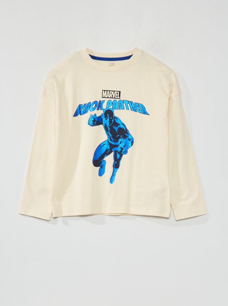 Camiseta de manga larga con estampado 'Marvel' BEIGE - Kiabi