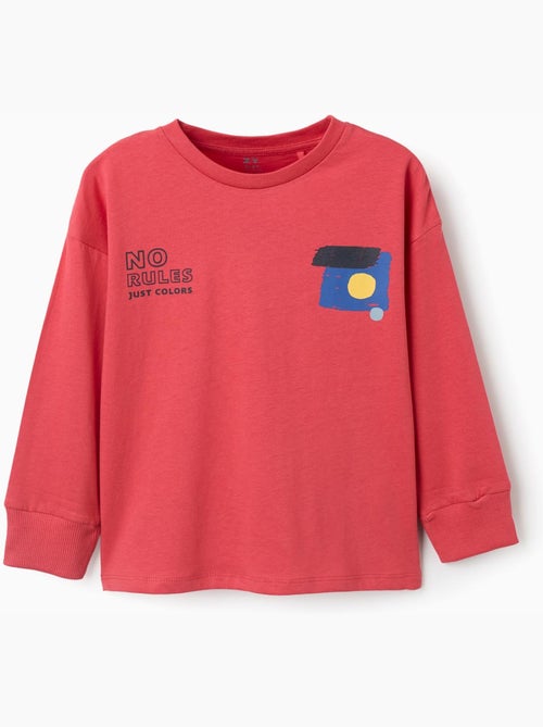 Camiseta de manga larga con estampado No Rules - Kiabi