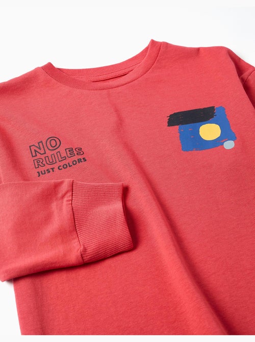 Camiseta de manga larga con estampado No Rules - Kiabi