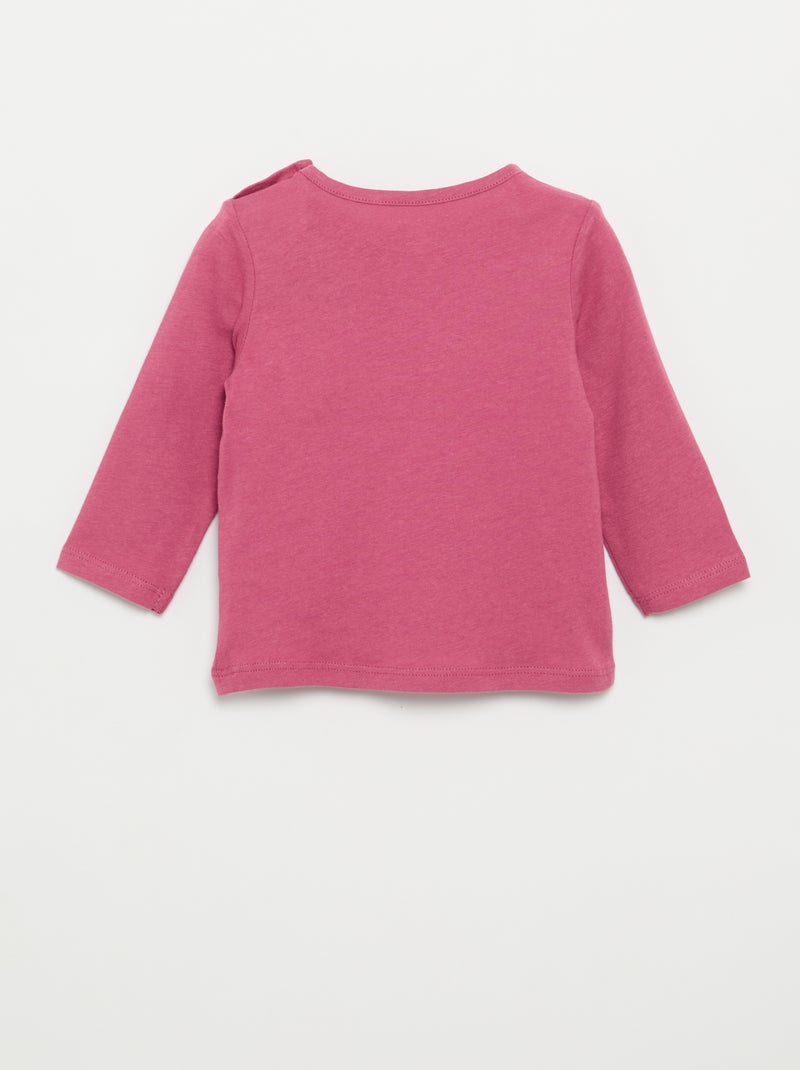 Camiseta de manga larga con estampado Purpura - Kiabi