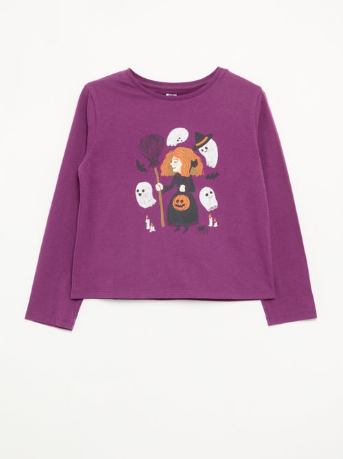 Camiseta de manga larga con estampado - Kiabi
