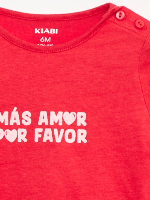 Camiseta de manga larga con estampado - Kiabi