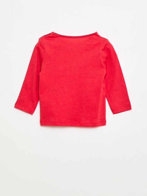 Camiseta de manga larga con estampado - Kiabi