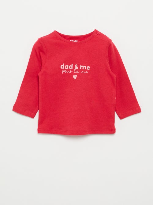 Camiseta de manga larga con estampado - Kiabi