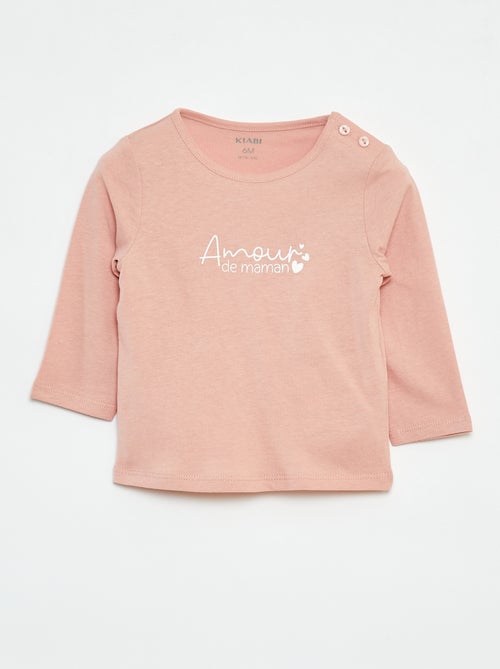 Camiseta de manga larga con estampado - Kiabi