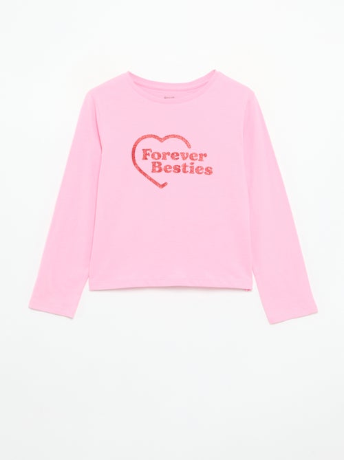Camiseta de manga larga con estampado - Kiabi