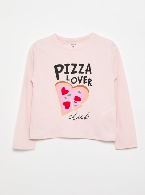 Camiseta de manga larga con estampado - Kiabi