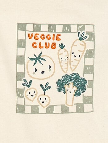 Camiseta de manga larga con estampado y bordado