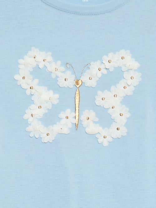 Camiseta de manga larga con lentejuelas - Kiabi