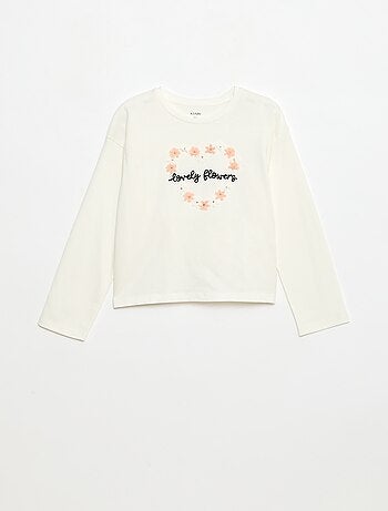 Camiseta de manga larga con lentejuelas